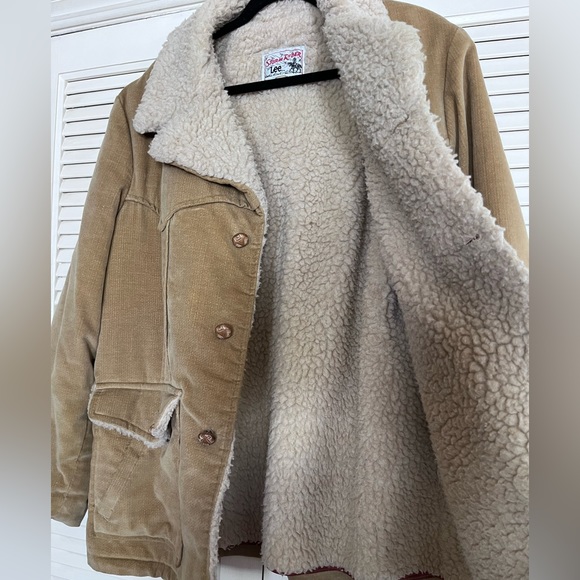 RARE Lee Storm Rider Vintage 1970s Full Length Sherpa Corduroy Rancher Coat - Picture 3 of 15